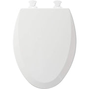 CHURCH 585EC 000 Toilet Seat with Easy Clean & Change Hinge by Bemis – Plastic, White