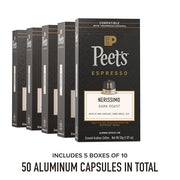 Peet's Coffee Nerissimo / 10 Count (Pack of 5) / Nerissimo (Intensity 11) Coffee Gifts