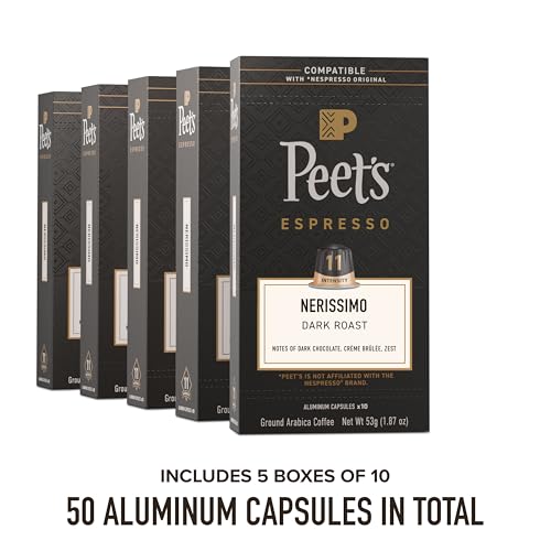 Peet's Coffee Nerissimo / 10 Count (Pack of 5) / Nerissimo (Intensity 11) Coffee Gifts