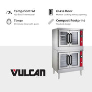VULCAN Double Deck | Natural Gas / Silver / 14.8 cubic_feet Commercial Ovens