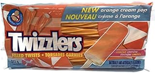 Twizzlers Orange Cream Pop Filled Twists Candy Licorice, 311g/11 oz, Imported from Canada}