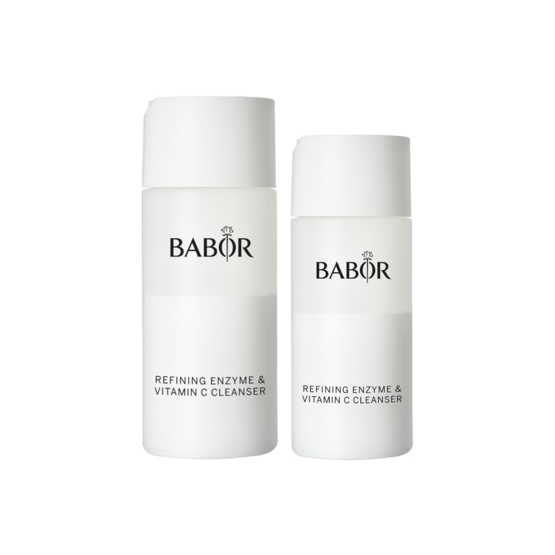 Refining Enzyme & Vitamin C Cleanser Full & Travel Size Bundle by BABOR – Pack of 2
