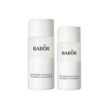 Refining Enzyme & Vitamin C Cleanser Full & Travel Size Bundle by BABOR – Pack of 2