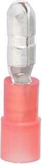 Gardner Bender 21-161M Electrical Bullet Splice Terminal, 22-18 AWG, Fully-Insulated, Crimp Connection, Male, 6 Pk, Red