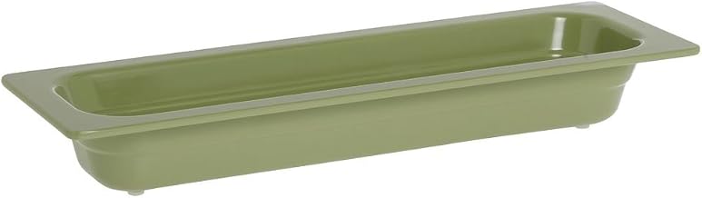 Serving Bowl Display Bowl 1/2 Size Long Willow Green Melamine - 21 1/2 L x 6 1/2 W x 2 1/2 H by HUBERT – Melamine, Willow Green, Model H0026-WILLOW