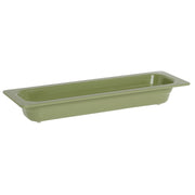 Serving Bowl Display Bowl 1/2 Size Long Willow Green Melamine - 21 1/2 L x 6 1/2 W x 2 1/2 H by HUBERT – Melamine, Willow Green, Model H0026-WILLOW