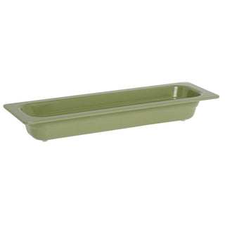 Serving Bowl Display Bowl 1/2 Size Long Willow Green Melamine - 21 1/2 L x 6 1/2 W x 2 1/2 H by HUBERT – Melamine, Willow Green, Model H0026-WILLOW
