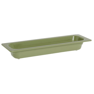 Serving Bowl Display Bowl 1/2 Size Long Willow Green Melamine - 21 1/2 L x 6 1/2 W x 2 1/2 H by HUBERT – Melamine, Willow Green, Model H0026-WILLOW