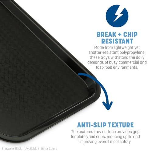 Carlisle FoodService Products Negro / 12 / 0.7" x 0.5" x 0.3" (Pack of 12) Serving Trays