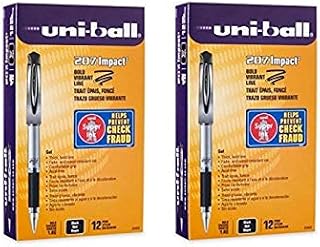 Sanford Brands Uni-Ball 207 Impact Gel Black Pen (24)