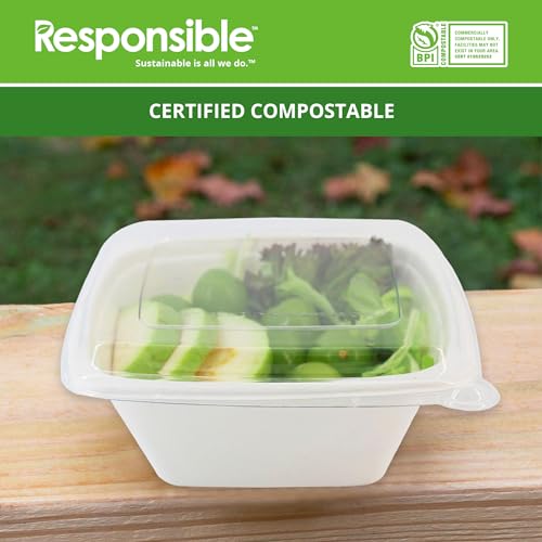 Responsible Products 16-48 oz Clear Lids (200 Count) / Clear / Casual Container Lids