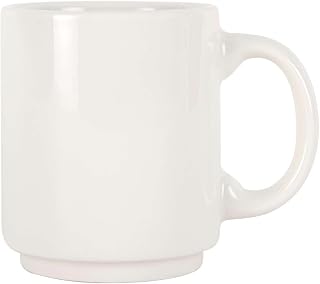 Tuxton Mugs, Cups & Saucers Eggshell Rounded 11-Ounce Rainier Mug, Case of 24, Ivory; Scratch Resistant; Chip Resistant; Lead & Cadmium Free; Dishwasher, Microwave, Oven Safe