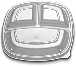 Forum Clear Plastic 3 Compartment Dome Lid Only, 9 inch - 300 per case.