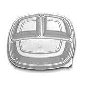 Forum Clear Plastic 3 Compartment Dome Lid Only by D and W Fine Pack – Pack of 300, Model CL213-0903C-1