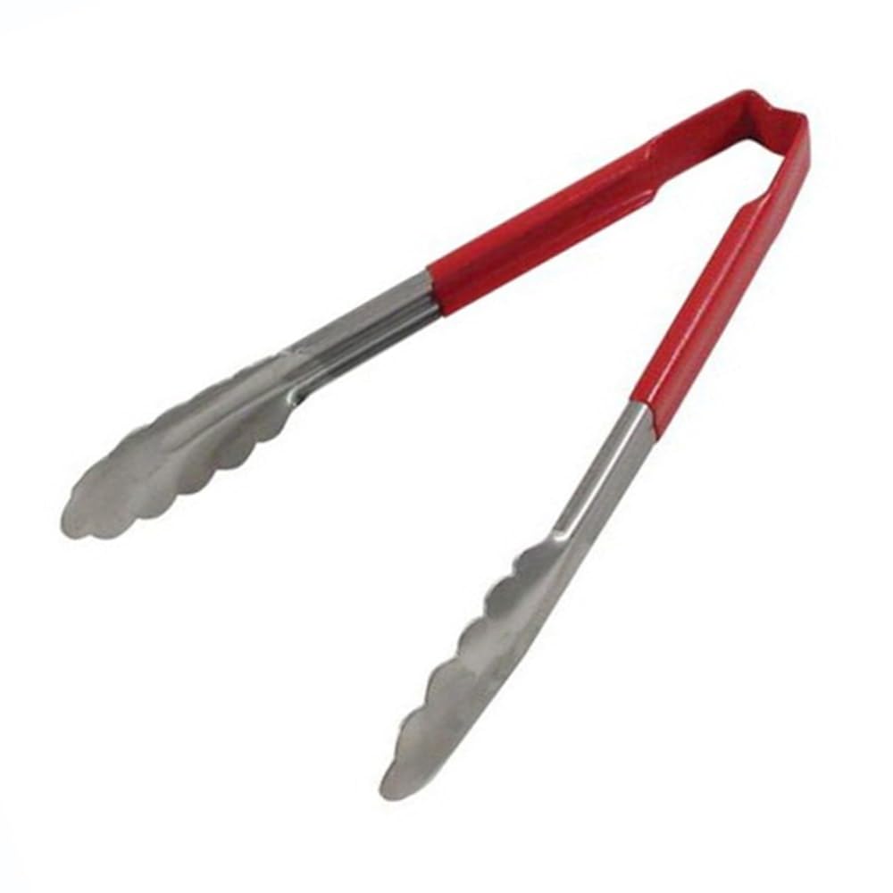 Kool-Touch Red Handled 9-1/2 Utility Tong" by Vollrath – Stainless Steel, Red, Model 4780940