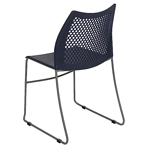 Flash Furniture Navy / Set of 5 / Classic Stacking Chairs