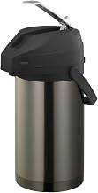 Service Ideas CTAL30BLDT Metallic Elements Airpot, 3 Liter Capacity, Lever Style, Black Lid, Dark Tungsten (Case of 6)