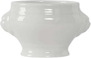 Tuxton GLP-301 Vitrified China Linx Lion Head Soup Tureen, 8 oz, Porcelain White (Pack of 12),