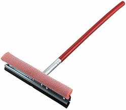 Winco Window Squeegee and Sponge, Medium, Red