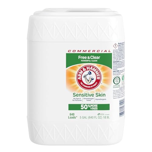 ARM & HAMMER 640 Fl Oz (Pack of 1) / Free & Clear Sensitive Skin / 1 Liquid Detergent