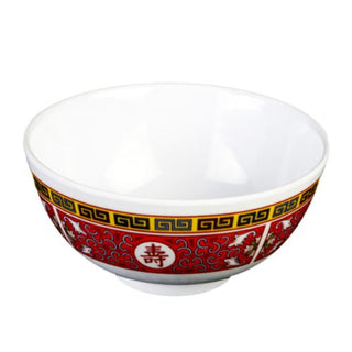 Melamine 4-3/8-Inch Rice Bowl by Thunder – Medium, 9.0 ounces, Melamine, Red, White, Yellow, Pack of 12