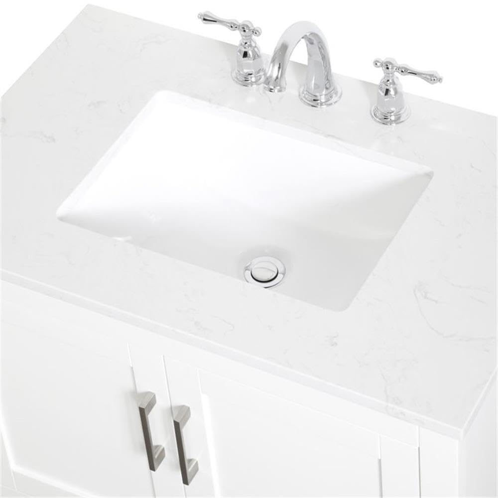 Elegant Decor 30" - Single / White / Traditional Wheel Care