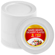 Stock Your Home 100 / White / 4 Pack Pack of 25 Plates