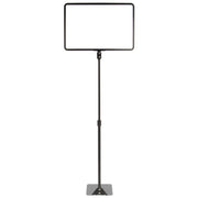 Black Metal Frame Sign with Adjustable Round Stem - 11"L x 7"H by HUBERT – Alloy Steel, Black, Model 65275