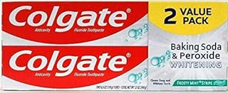 Colgate baking soda and peroxide whitening toothpaste, frosty mint - 6 ounce (twin pack), 12 Fl Oz