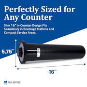 San Jamar 18 in / Standard Gasket / Black Food Dispensers