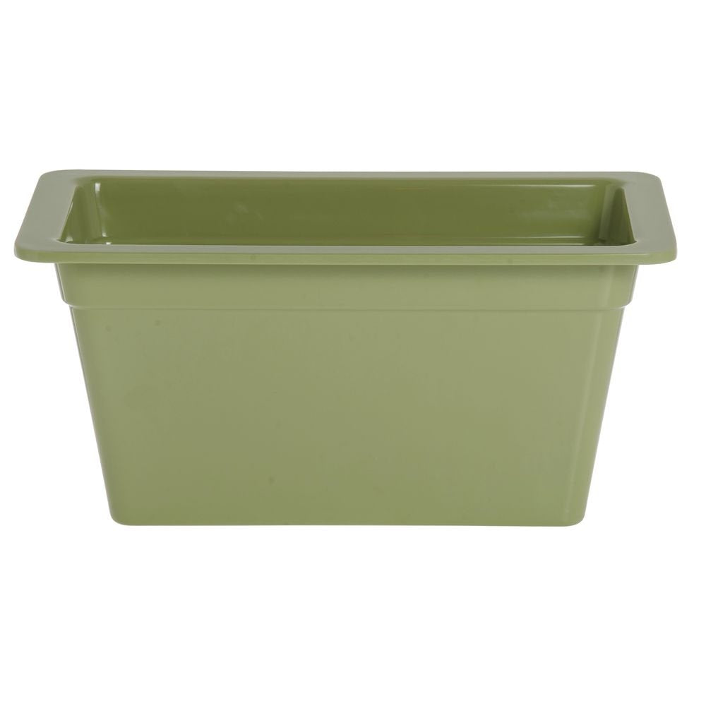 Serving Bowl Display Bowl 1/3 Size Willow Green Melamine - 12 1/2 L x 6 3/4 W x 6" H by HUBERT – Plastic, Willow Green, Model H0028-WILLOW