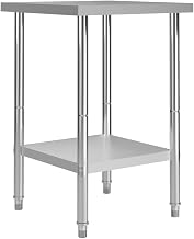 vidaXL Kitchen Work Table 23.6"x23.6"x33.5" Stainless Steel