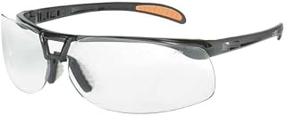 Uvex Protege, Safety Glasses, Anti-Scratch, Clear Lens, Black Frame, Half-Frame S4200-H5-1 Each