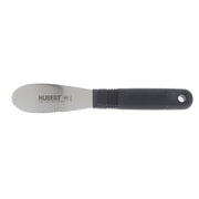 Serrated Sandwich Spreader Stainless Steel with Black Santoprene Soft Grip Handle - 3 1/4" L Blade by HUBERT – Stainless Steel, Silver, Model GS1010985S