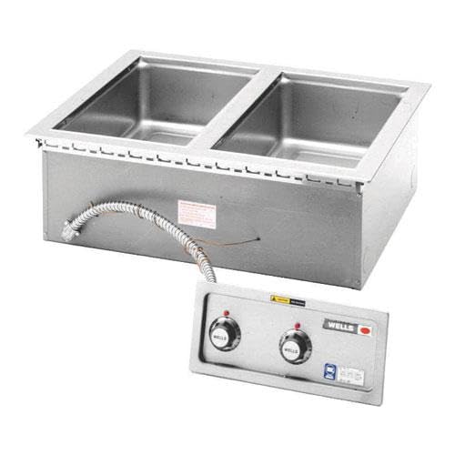 2 Pan Built-in Thermostatic Warmer w/Drain by Wells – Model MOD200TD
