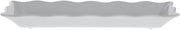 Serving Bowl White with Ruffled Edge Trim Melamine - 17"L x 6 1/2"W x 2"H