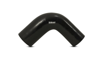 Vibrant 1.5in ID x 1.75in ID x 4in Long Gloss Black Silicone 90 Degree Transition Elbow () by Vibrant Performance – Stock, Black, Model 19786