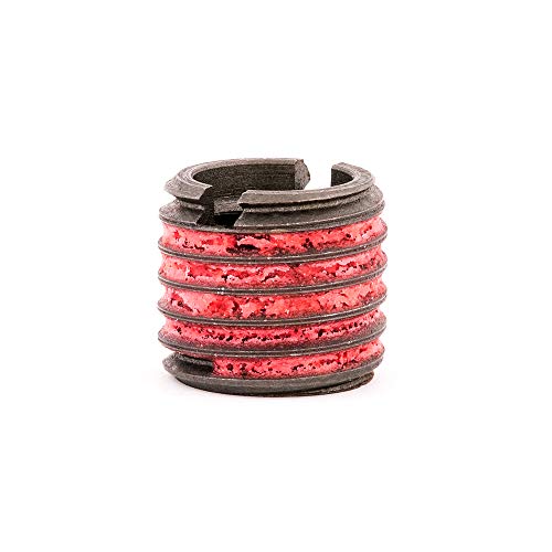 E-Z LOK 14mm / M12-1.75 Internal Threads, M16x2.0 External Threads, 16.99mm Length / Red Thread Locking Inserts