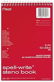 Meadwestvaco 43082 6" X 9" Spell-Write Wirebound Steno Book Assorted Colors