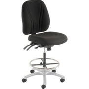 Manager Stool - 360 Footrest Without Arms - Black by Global Industrial – Alloy Steel, Black, Model 808698BK