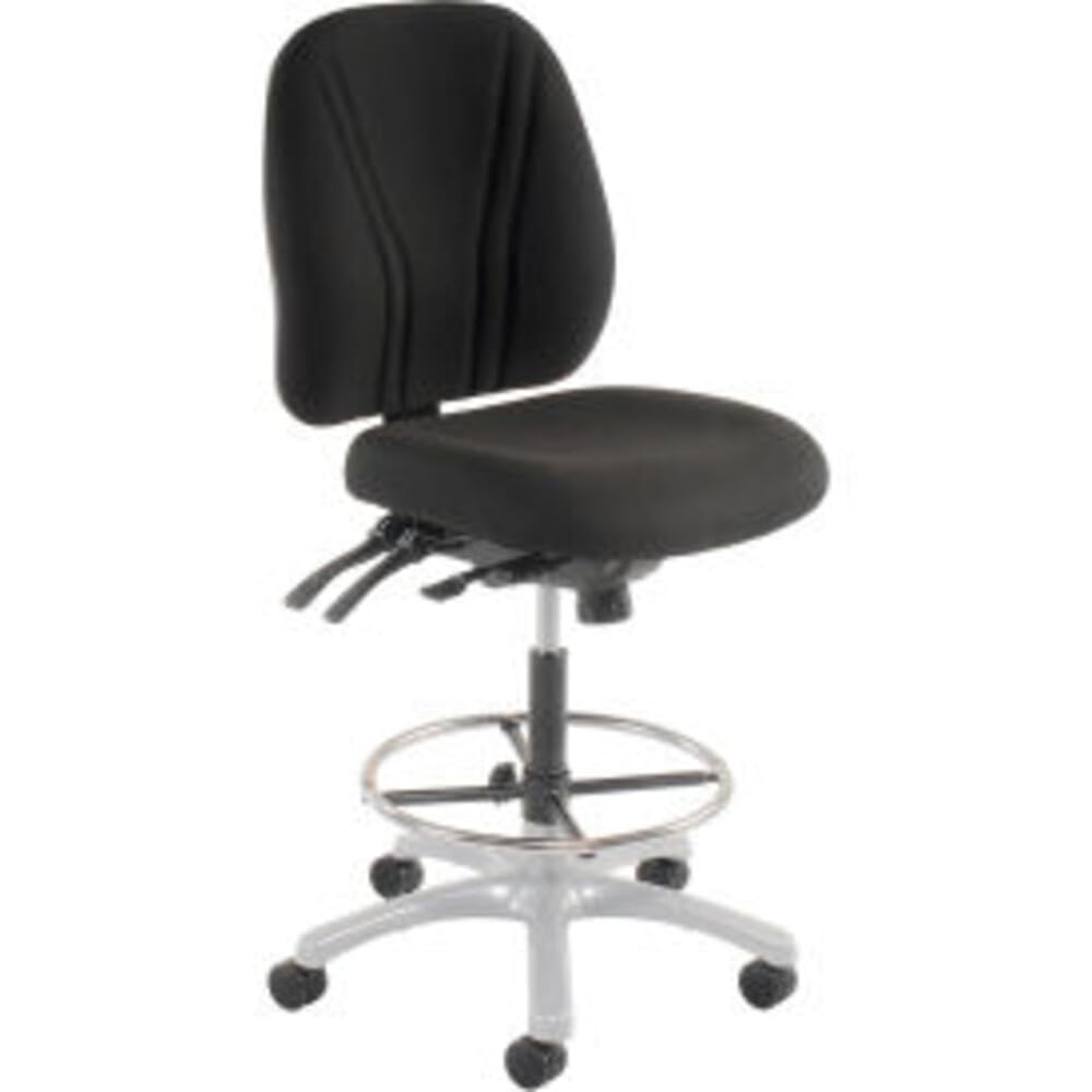 Manager Stool - 360 Footrest Without Arms - Black by Global Industrial – Alloy Steel, Black, Model 808698BK
