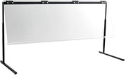 HUBERT Flex Portable Sneezeguard, Acrylic, Black - 47" L x 17 2/5" W x 15 31/50" H