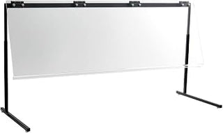 HUBERT Flex Portable Sneezeguard, Acrylic, Black - 47" L x 17 2/5" W x 15 31/50" H