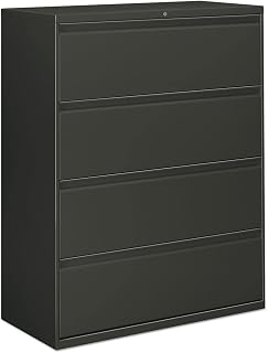 Alera Lateral File, 4 Legal/Letter/A4/A5-Size File Drawers, Charcoal, 42" x 18.63" x 52.5"