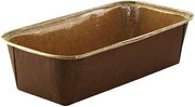 PacknWood 209KRBAKE160K Free Standing Rectangular Kraft Paper Baking Mold - 6.3 x 2.5 x 2 in. - 200 Piece