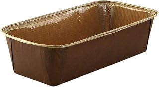 PacknWood 209KRBAKE160K Free Standing Rectangular Kraft Paper Baking Mold - 6.3 x 2.5 x 2 in. - 200 Piece