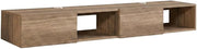 Furnifact Walnut Floating TV Stand Wall Mounted for 75 Inch TVs, Modern Design, Durable Material, Seamless Storage Solution, Easy Installation