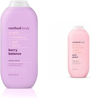 Method Body Wash, Berry Balance and Pure Peace, Paraben and Phthalate Free, 18 oz (Pack of 1)