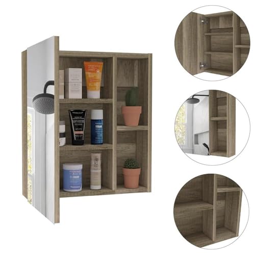 Tuhome Pine / 19.5" H x 17.7" W x 5.4" D / Modern Medicine Cabinets