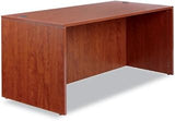 Alera Valencia Series Straight Front Desk Shell, 65" x 29.5" x 29.63", Medium Cherry